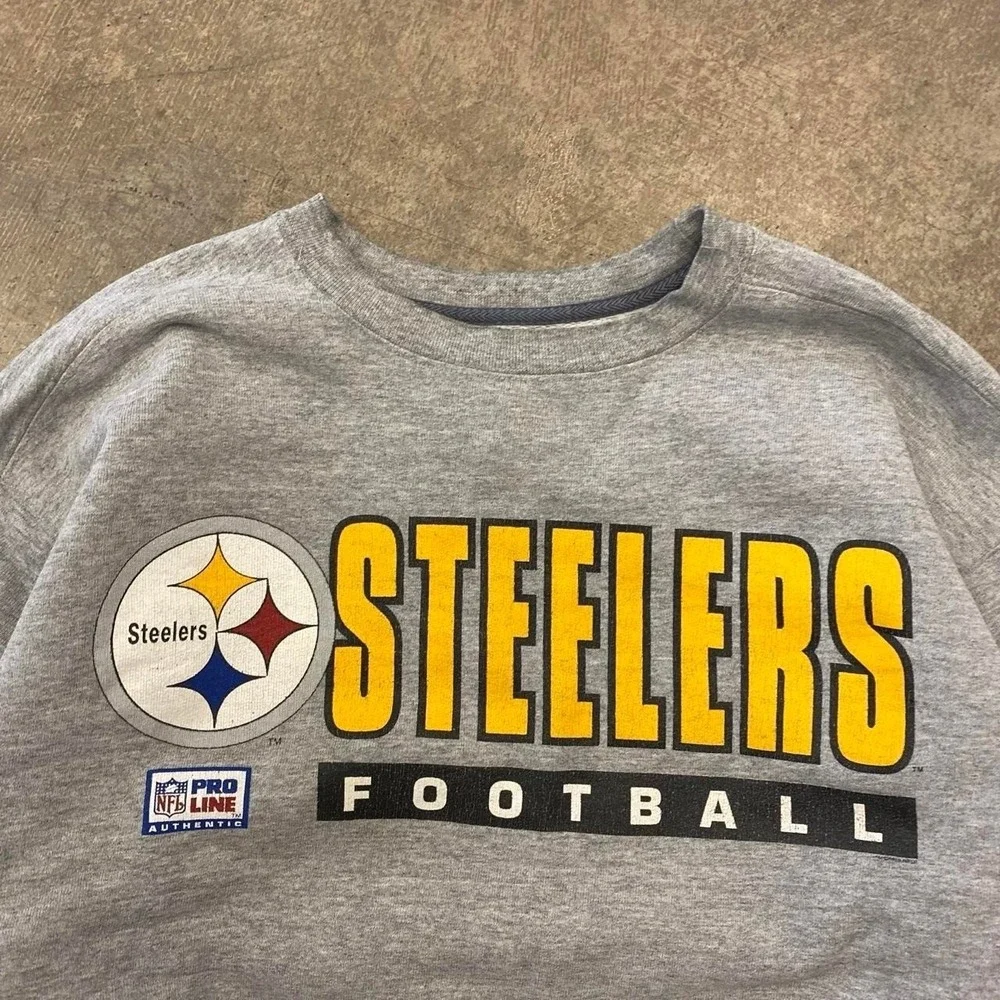 Vintage Pittsburgh Steelers NFL Starter Pro Line 90s Crewneck Sweatshirt Size L